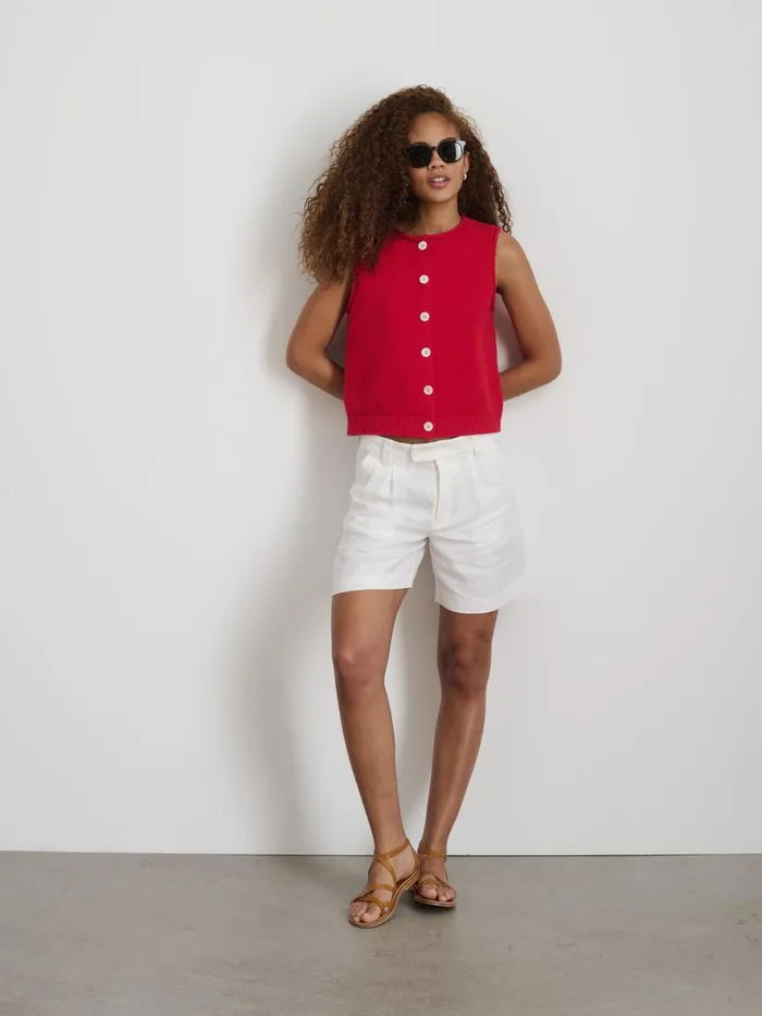 Alex Mill Sweaters Women Bridget Vest In Cotton Tomato