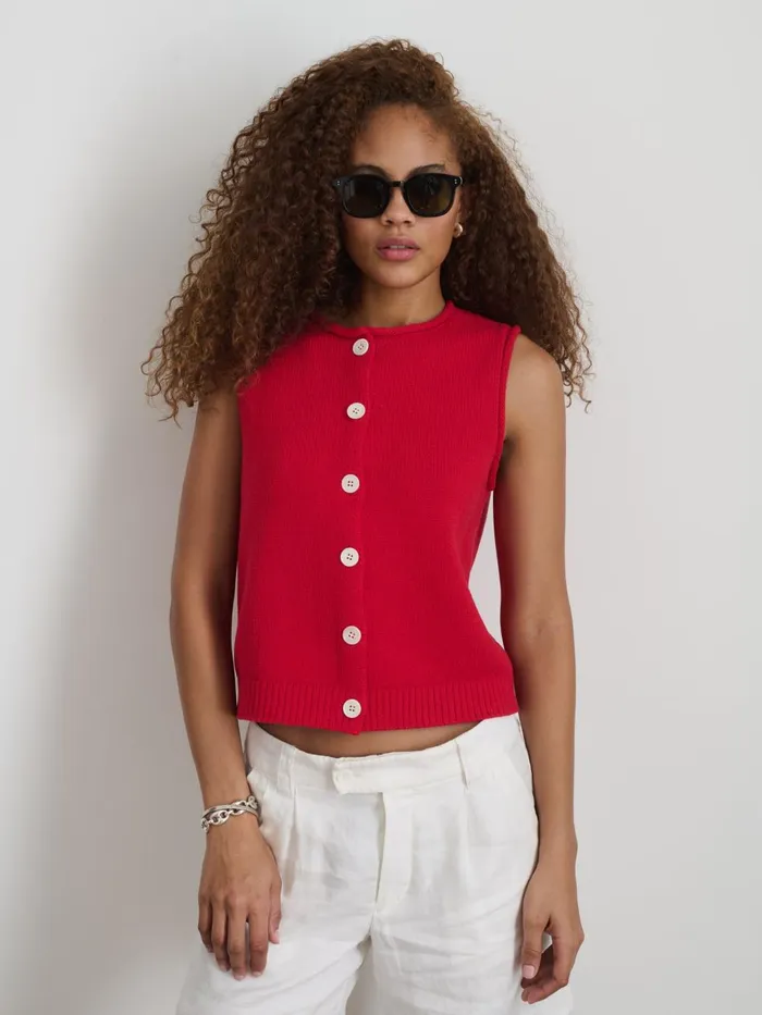 Alex Mill Sweaters Women Bridget Vest In Cotton Tomato