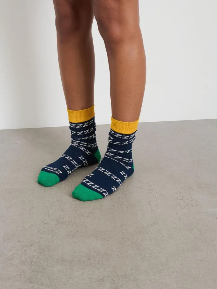Alex Mill Women P039jimmies Zzzzz Socks Navy Alex Mill Women P039jimmies Zzzzz Socks Navy
