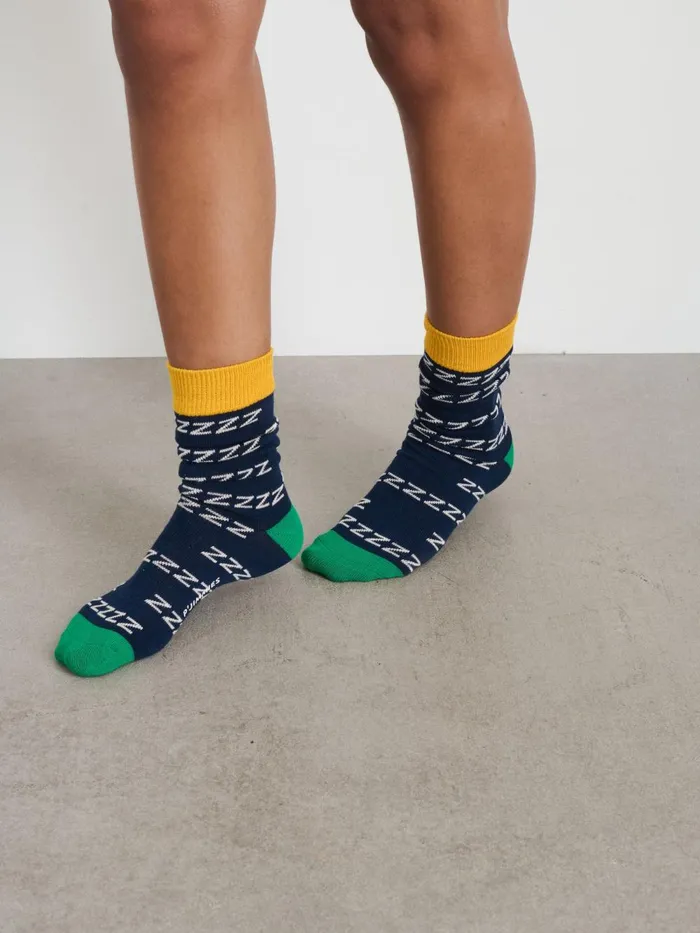 Alex Mill Women P039jimmies Zzzzz Socks Navy Alex Mill Women P039jimmies Zzzzz Socks Navy