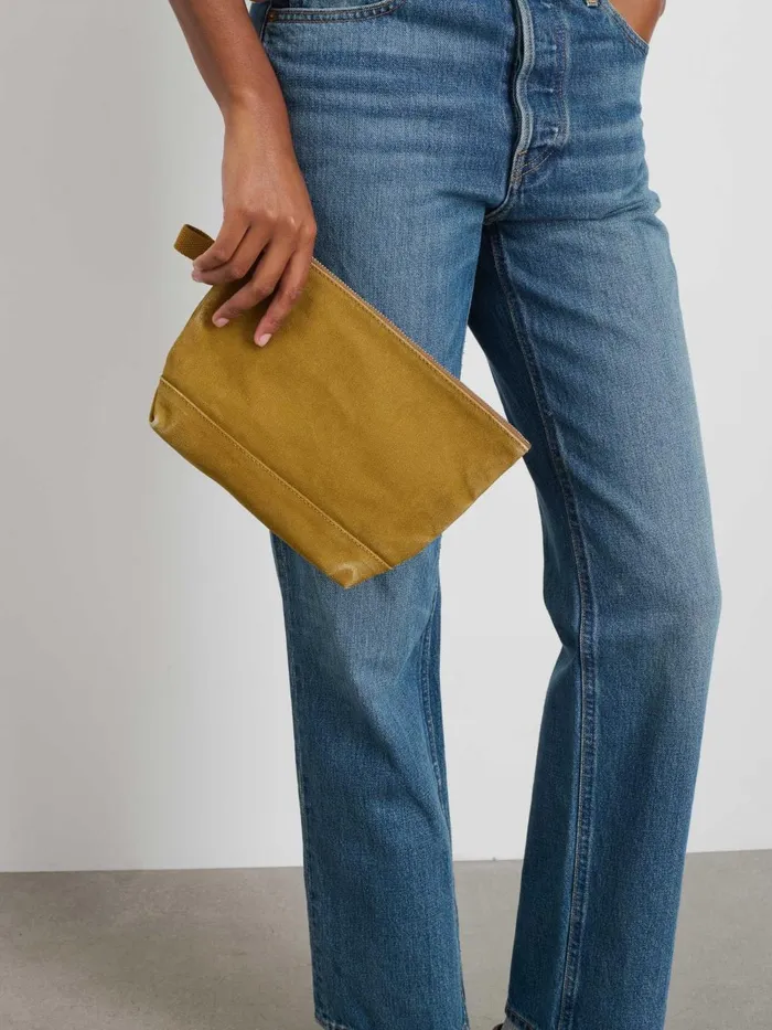 Alex Mill Women The Perfect Canvas Pouch Golden Khaki