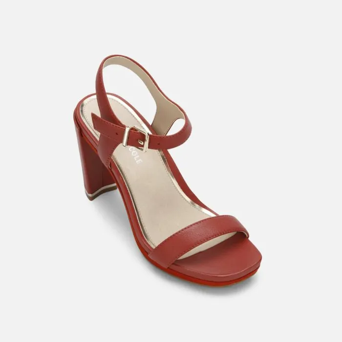 Andra Heeled Leather Sandal Yuma Women Kenneth Cole Heels