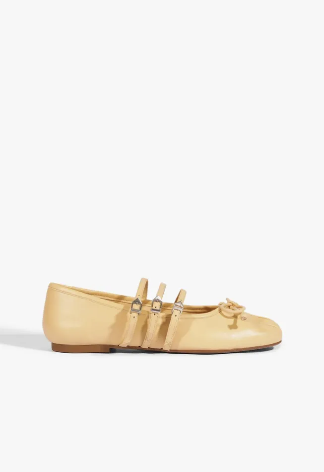 Arissa Strap Ballet Flat Beige Women Schutz Shoes Ballerinas