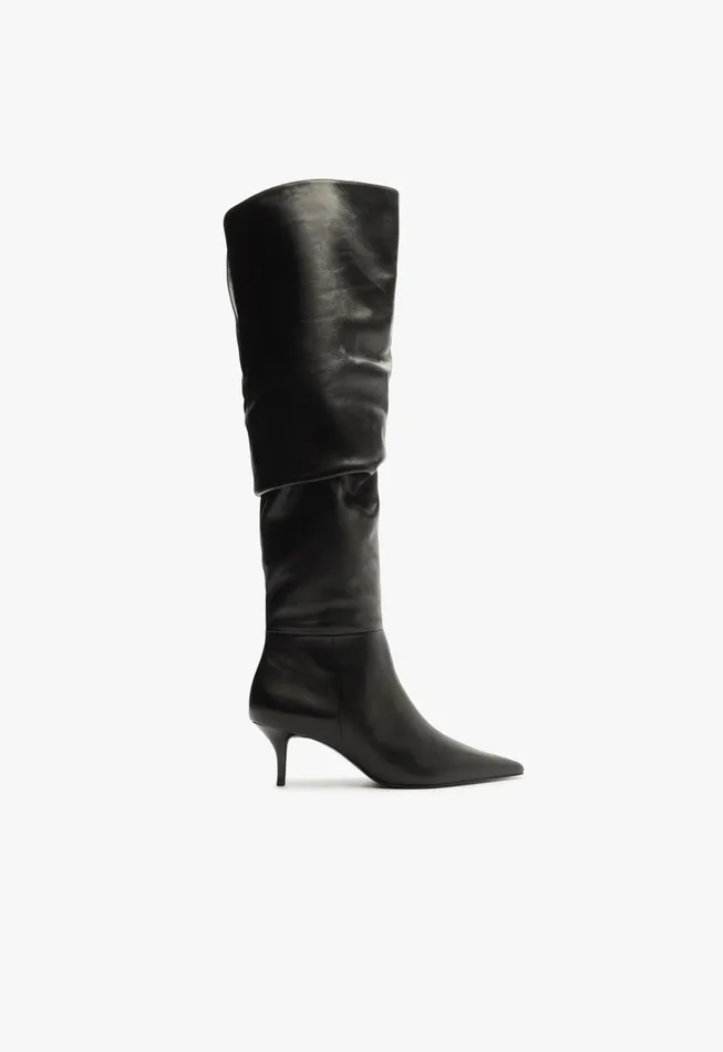 Ashlee Mid Over The Knee Boot Black Women Schutz Shoes Boots