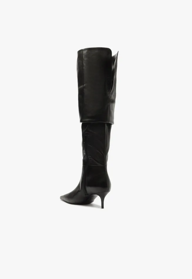 Ashlee Mid Over The Knee Boot Black Women Schutz Shoes Boots