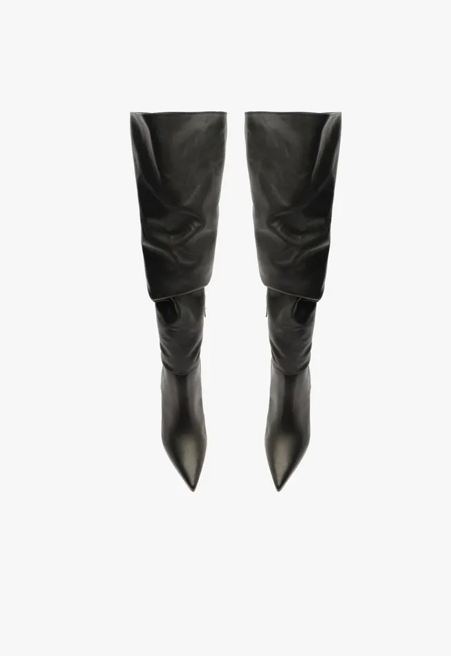 Ashlee Mid Over The Knee Boot Black Women Schutz Shoes Boots