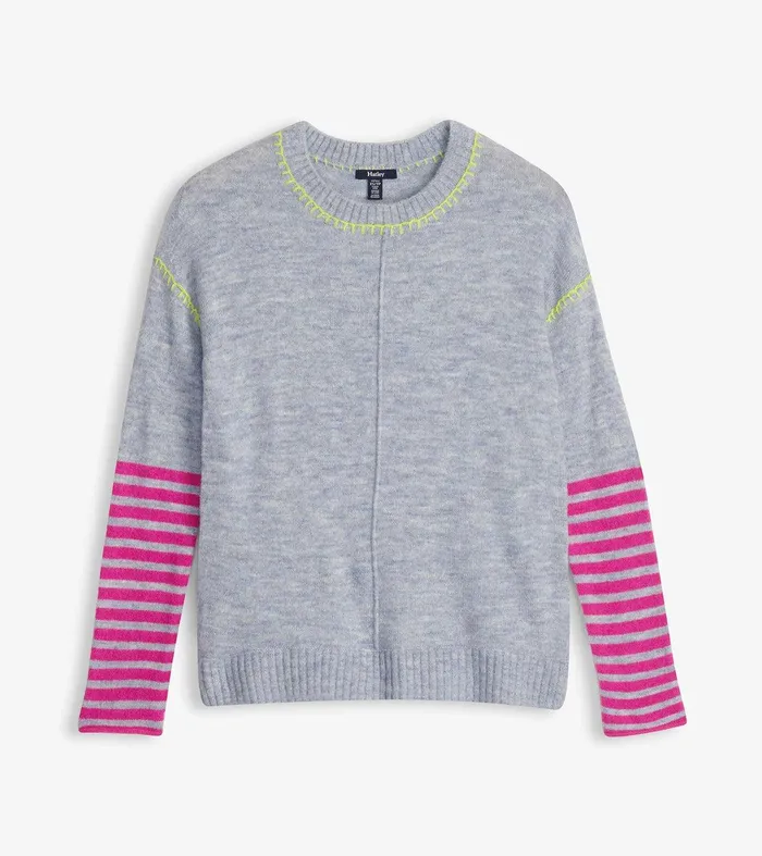 Avery Sweater 8211 Hot Pink Stripes Hatley