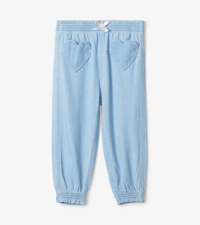 Baby and Toddler Girls Denim Baggy Pants Hatley