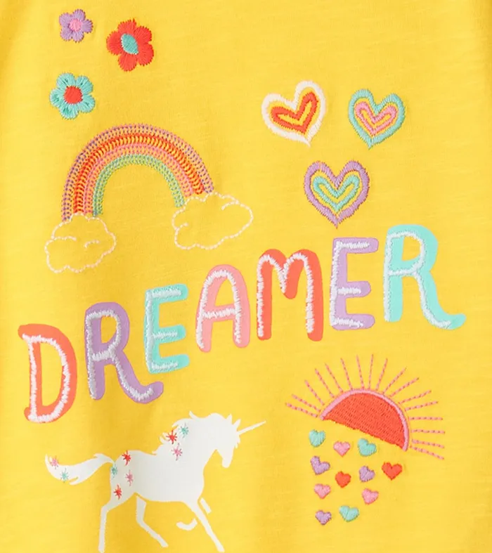 Baby and Toddler Girls Dreamer Snap Button Shirt Hatley