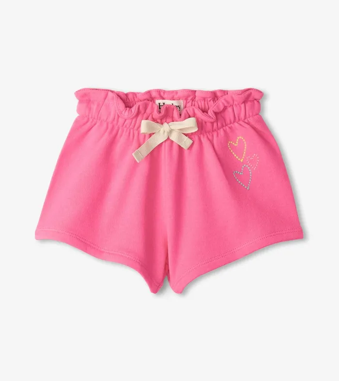 Baby and Toddler Girls Pink Paper Bag Shorts Hatley