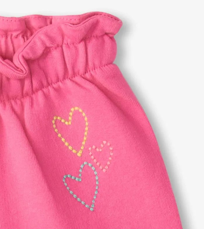 Baby and Toddler Girls Pink Paper Bag Shorts Hatley
