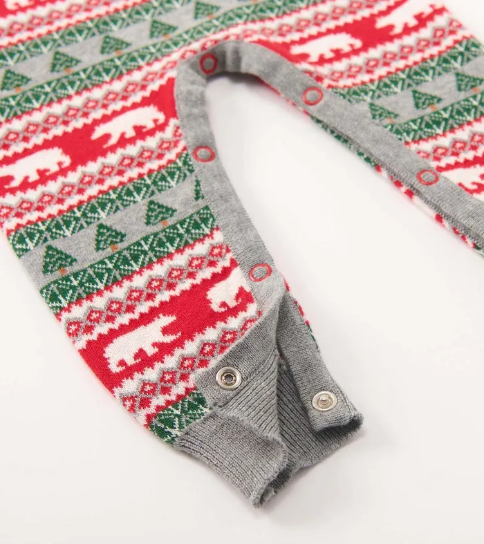 Baby Polar Bear Fair Isle Sweater Romper Hatley