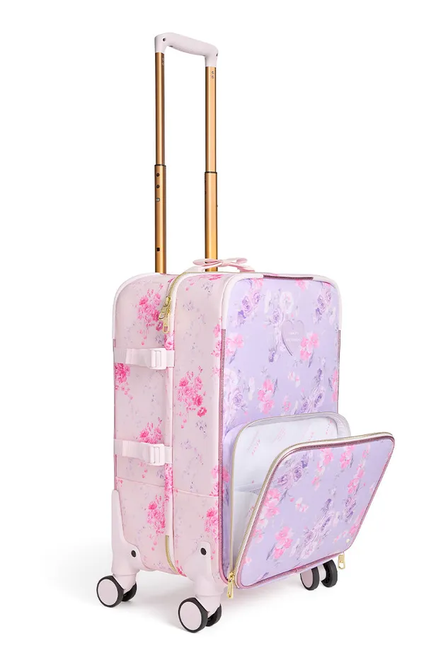 Bags and Travel WomenKids LoveShackFancy State Logan CarryOn Suitcase Happy Thoughts