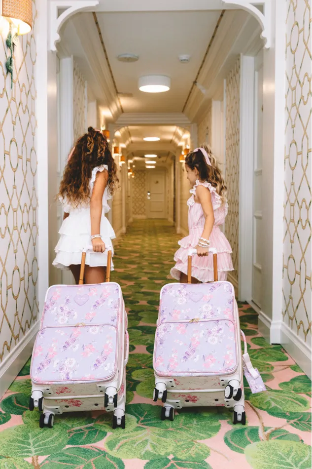 Bags and Travel WomenKids LoveShackFancy State Logan CarryOn Suitcase Happy Thoughts
