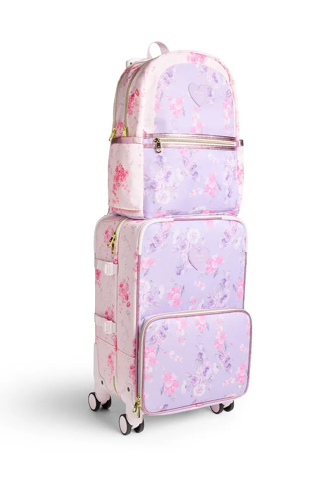 Bags and Travel WomenKids LoveShackFancy State Logan CarryOn Suitcase Happy Thoughts
