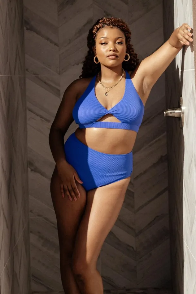 Baltic Born Bikini Women Del Mar Ribbed Bikini Bottom Blue Baltic Born Bikini Women Del Mar Ribbed Bikini Bottom Blue