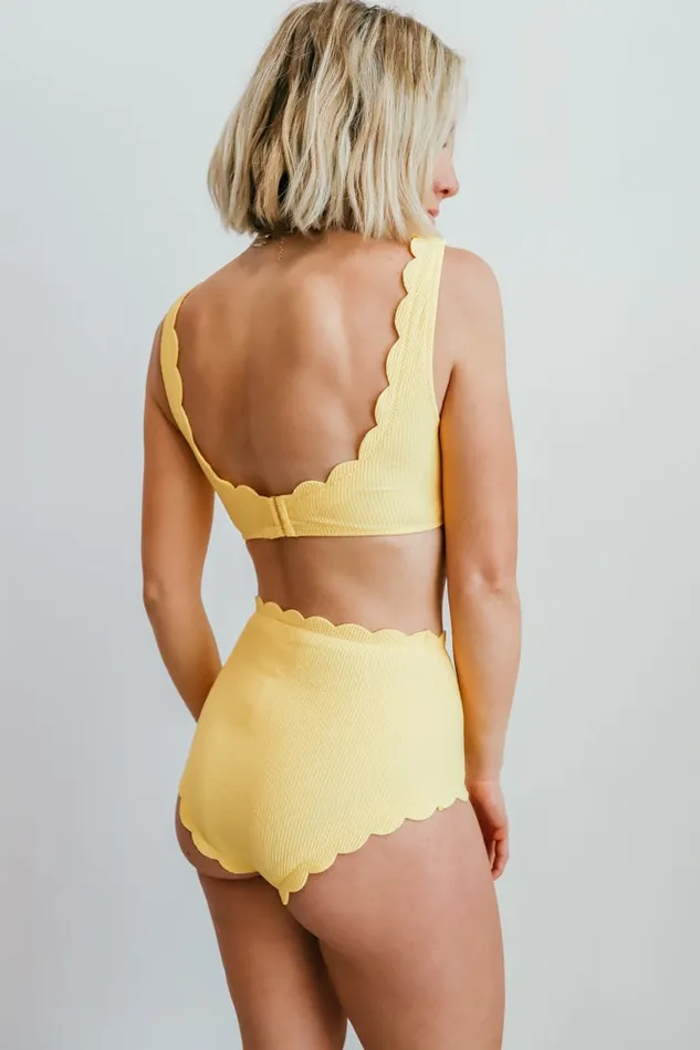 Baltic Born Bikini Women Honolulu High Waist Bikini Bottom Yellow Baltic Born Bikini Women Honolulu High Waist Bikini Bottom Yellow