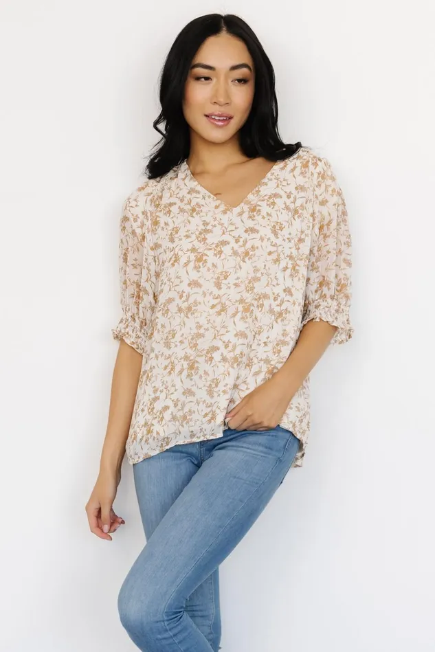 Baltic Born Blouses Shirts Women Cordova Top Cream Multi Floral