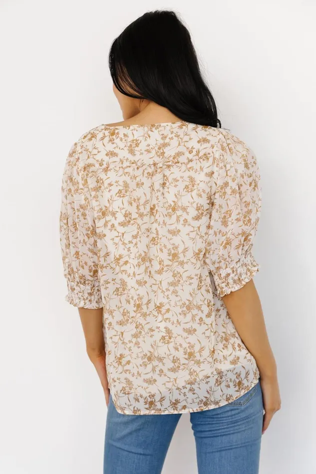 Baltic Born Blouses Shirts Women Cordova Top Cream Multi Floral Baltic Born Blouses Shirts Women Cordova Top Cream Multi Floral