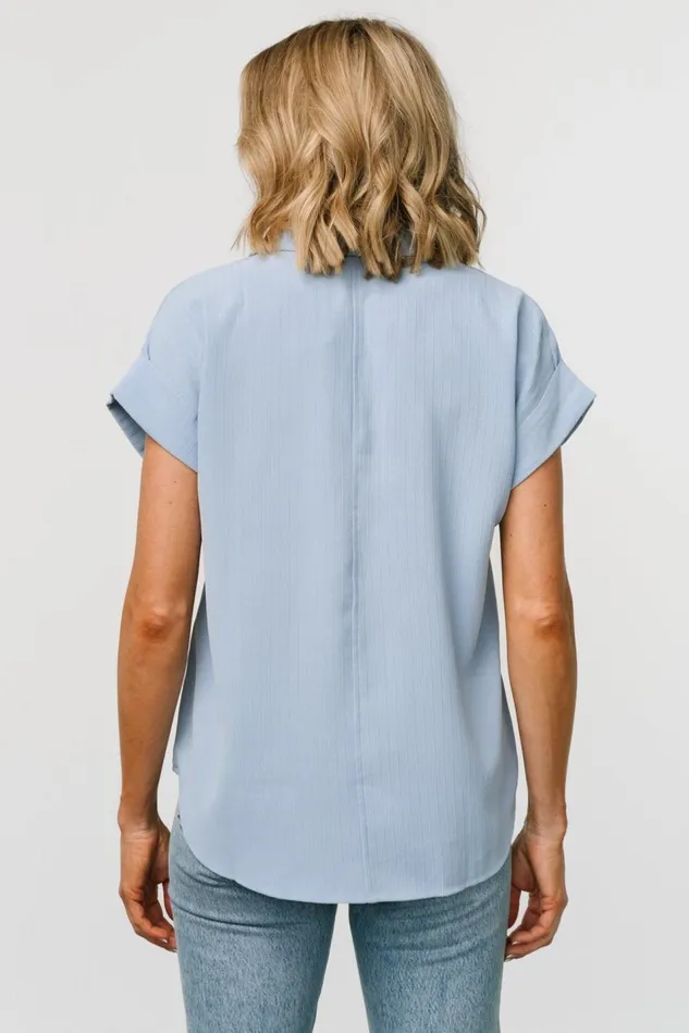 Baltic Born Blouses Shirts Women Shaylee Button Up Top Light Blue Baltic Born Blouses Shirts Women Shaylee Button Up Top Light Blue