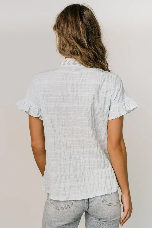 Baltic Born Blouses Shirts Women Zara Lace Top Blue Baltic Born Blouses Shirts Women Zara Lace Top Blue