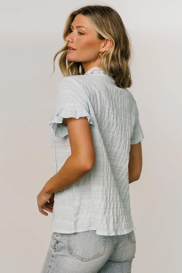 Baltic Born Blouses Shirts Women Zara Lace Top Blue Baltic Born Blouses Shirts Women Zara Lace Top Blue