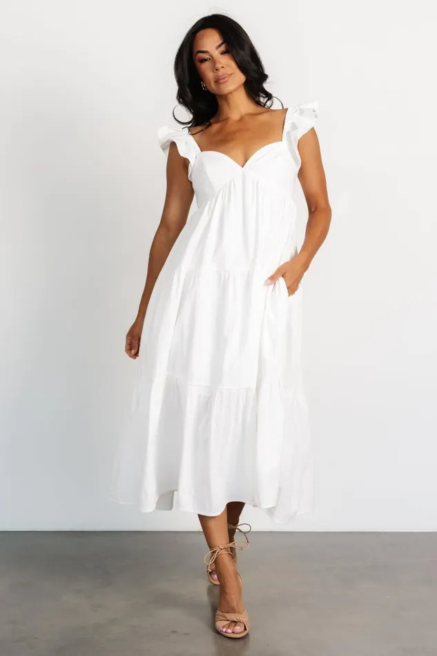 Baltic Born Bridal Women Aria Back Tie Dress Off White
