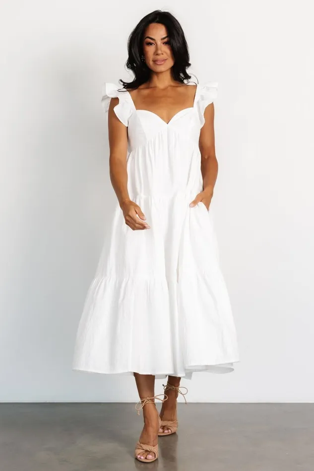 Baltic Born Bridal Women Aria Back Tie Dress Off White Baltic Born Bridal Women Aria Back Tie Dress Off White