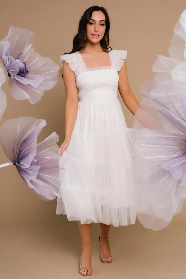Baltic Born Bridal Women Emma Smocked Tulle Dress Off White Baltic Born Bridal Women Emma Smocked Tulle Dress Off White