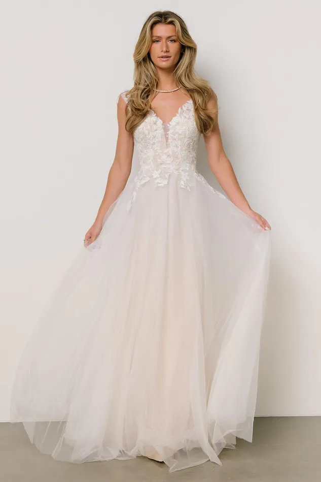 Baltic Born Bridal Women Everlasting Tulle Bridal Gown White Nude Baltic Born Bridal Women Everlasting Tulle Bridal Gown White Nude