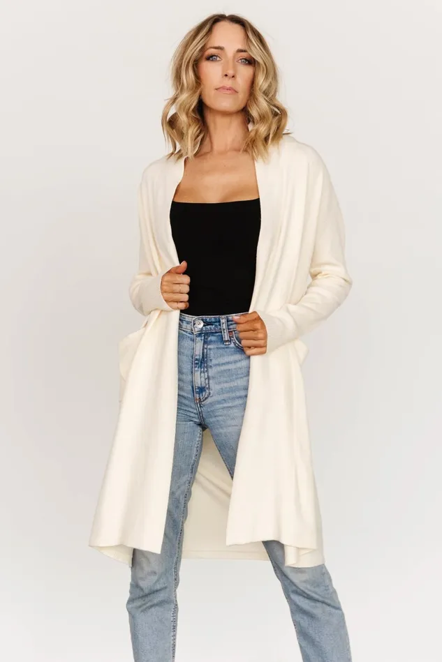 Baltic Born Cardigans Women Central Park Cardigan Ivory Baltic Born Cardigans Women Central Park Cardigan Ivory