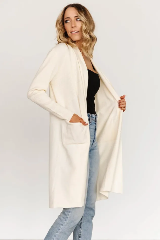 Baltic Born Cardigans Women Central Park Cardigan Ivory Baltic Born Cardigans Women Central Park Cardigan Ivory