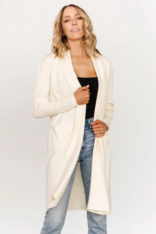 Baltic Born Cardigans Women Central Park Cardigan Ivory Baltic Born Cardigans Women Central Park Cardigan Ivory