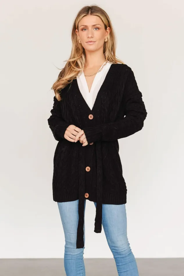 Baltic Born Cardigans Women Leonie Cardigan Black Baltic Born Cardigans Women Leonie Cardigan Black