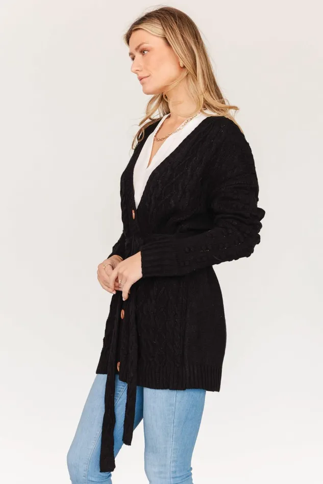Baltic Born Cardigans Women Leonie Cardigan Black Baltic Born Cardigans Women Leonie Cardigan Black