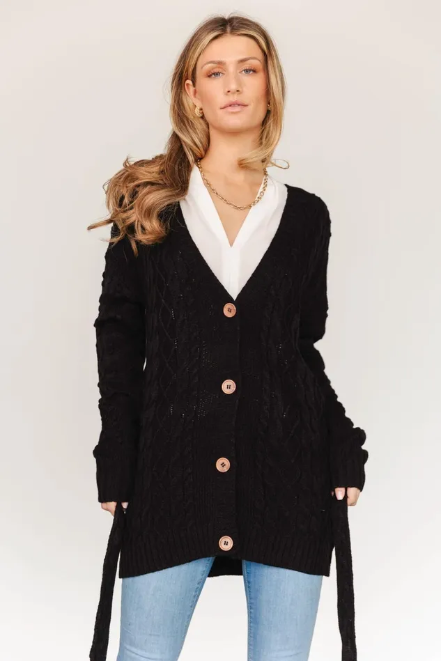 Baltic Born Cardigans Women Leonie Cardigan Black Baltic Born Cardigans Women Leonie Cardigan Black