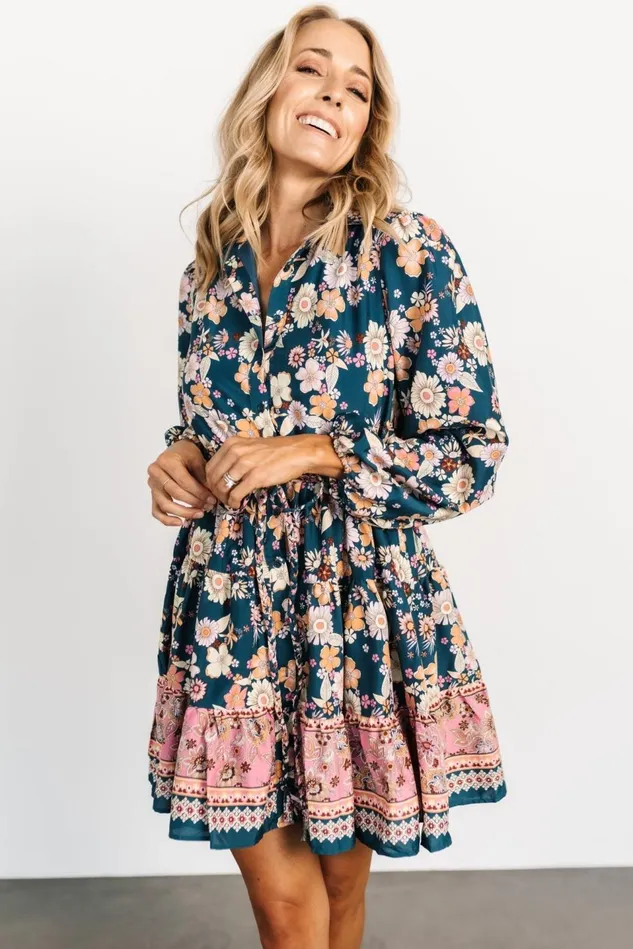 Baltic Born Cover Ups Women Jane Short Dress Jade Multi Baltic Born Cover Ups Women Jane Short Dress Jade Multi