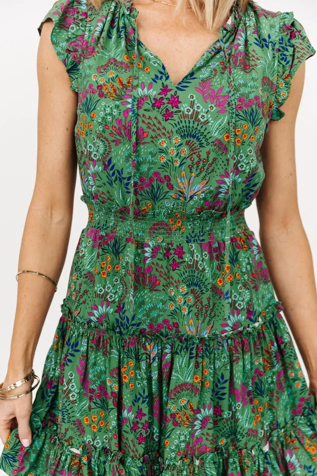 Baltic Born Cover Ups Women Rio Short Dress Green Multi Baltic Born Cover Ups Women Rio Short Dress Green Multi
