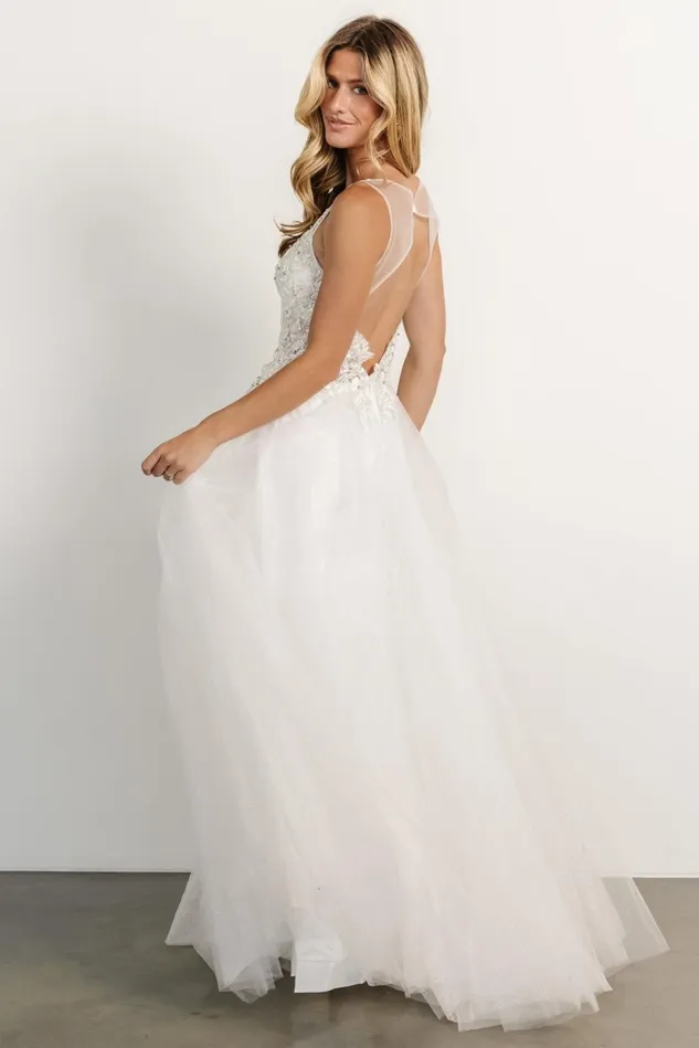 Baltic Born Embellished Sequin Women Affection Shimmer Bridal Gown Off White Baltic Born Embellished Sequin Women Affection Shimmer Bridal Gown Off White