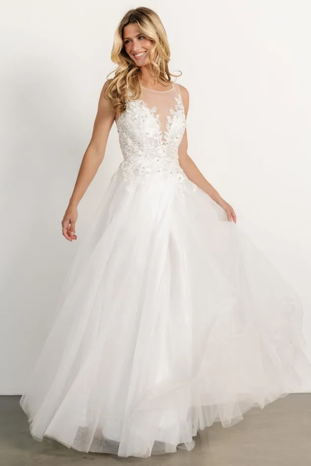 Baltic Born Embellished Sequin Women Affection Shimmer Bridal Gown Off White Baltic Born Embellished Sequin Women Affection Shimmer Bridal Gown Off White