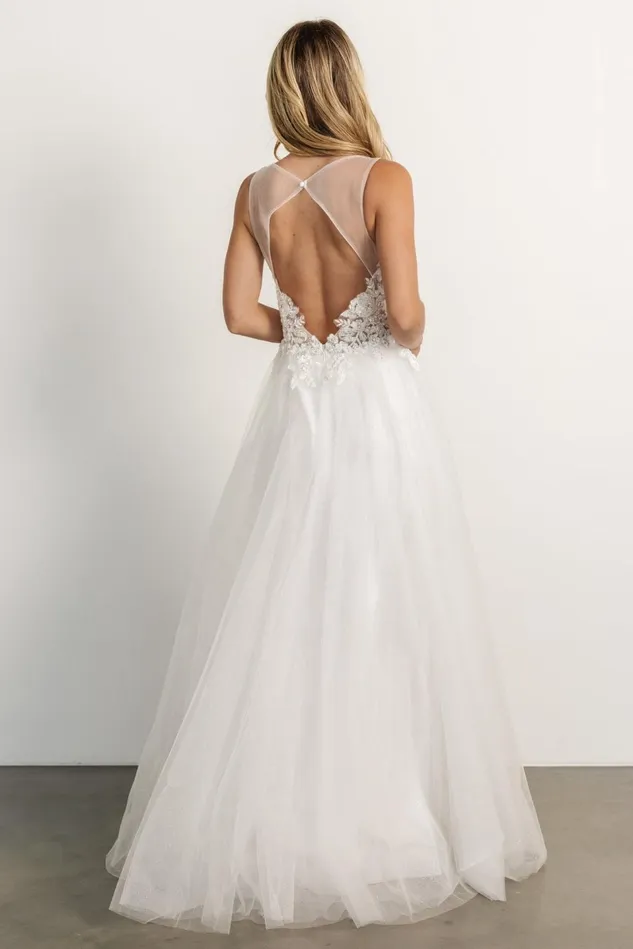 Baltic Born Embellished Sequin Women Affection Shimmer Bridal Gown Off White Baltic Born Embellished Sequin Women Affection Shimmer Bridal Gown Off White