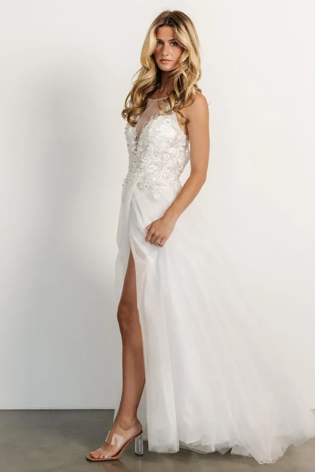 Baltic Born Embellished Sequin Women Affection Shimmer Bridal Gown Off White Baltic Born Embellished Sequin Women Affection Shimmer Bridal Gown Off White