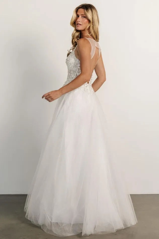 Baltic Born Embellished Sequin Women Affection Shimmer Bridal Gown Off White Baltic Born Embellished Sequin Women Affection Shimmer Bridal Gown Off White