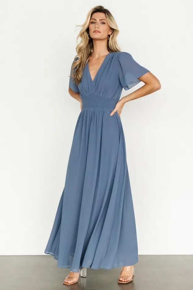 Baltic Born Mother Of The Bride Women Birdie Maxi Dress Whisper Blue