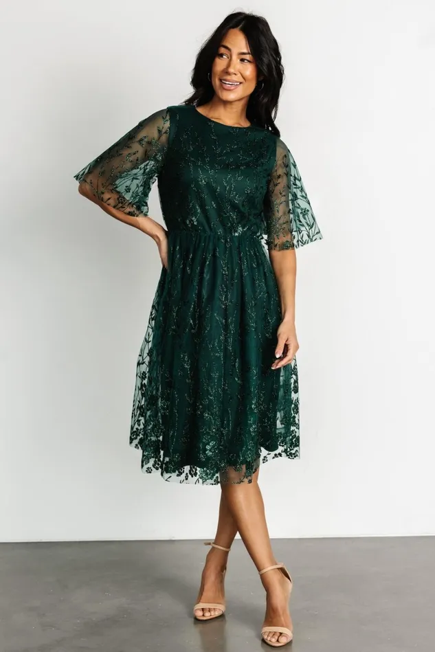 Baltic Born Mother Of The Bride Women Duchess Tulle Dress Dark Green Sparkle Baltic Born Mother Of The Bride Women Duchess Tulle Dress Dark Green Sparkle