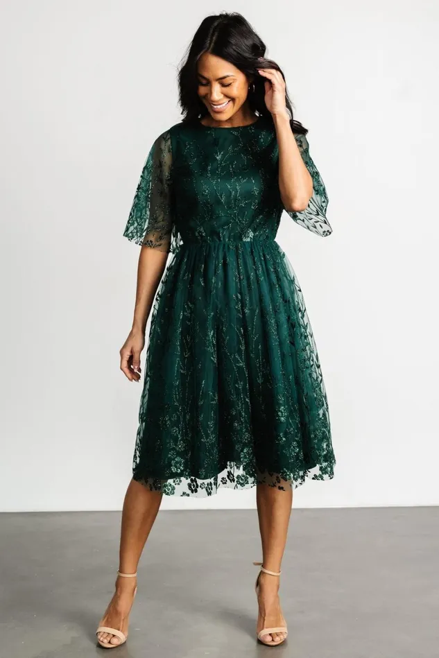 Baltic Born Mother Of The Bride Women Duchess Tulle Dress Dark Green Sparkle Baltic Born Mother Of The Bride Women Duchess Tulle Dress Dark Green Sparkle