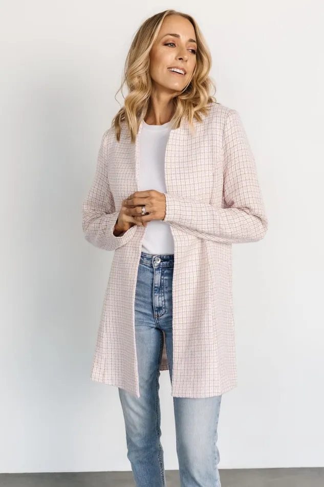 Baltic Born Outerwear Women Fanny Plaid Jacket Pink
