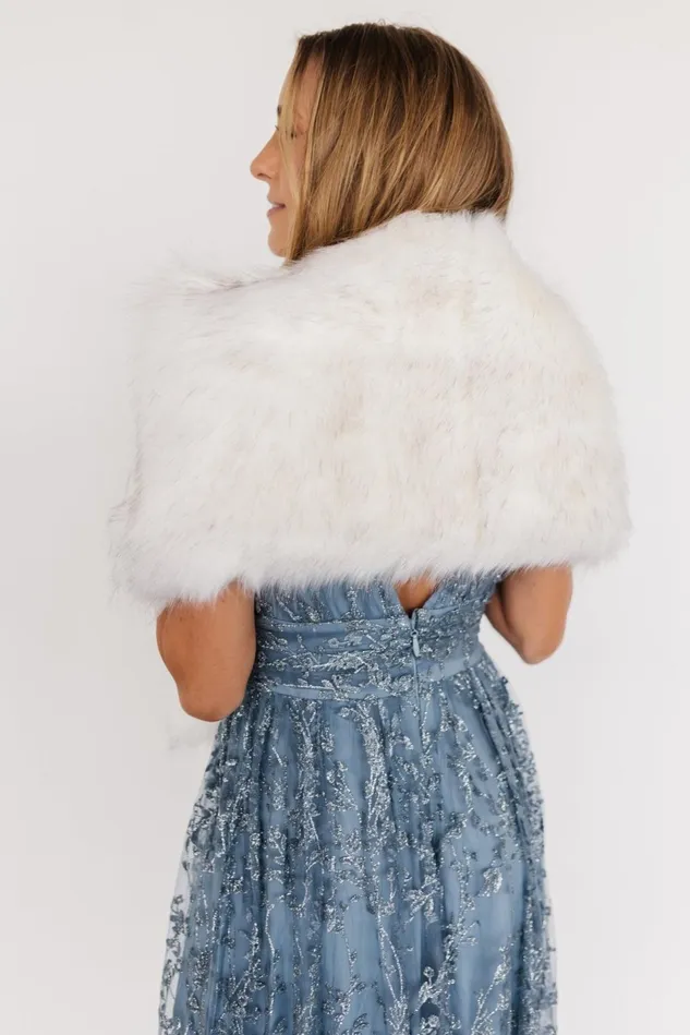 Baltic Born Outerwear Women Valerie Faux Fur Shawl Ivory Baltic Born Outerwear Women Valerie Faux Fur Shawl Ivory