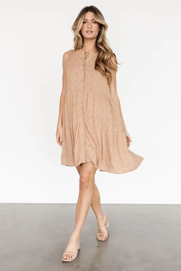 Baltic Born Short Dresses Women Malone Button Down Short Dress Camel Baltic Born Short Dresses Women Malone Button Down Short Dress Camel