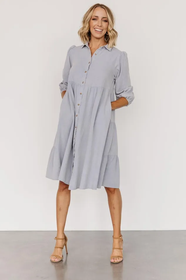 Baltic Born Short Dresses Women Sari Babydoll Dress Light Denim